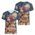 Personalized Merry Christmoose Women V-Neck T-Shirt Santa Claus Riding Moose Starry Night - Wonder Print Shop