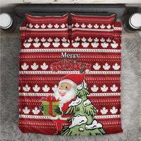 Canada Christmas Bedding Set Maple Leaf Pattern - Wonder Print Shop