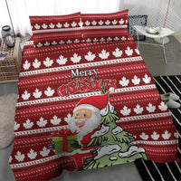 Canada Christmas Bedding Set Maple Leaf Pattern - Wonder Print Shop