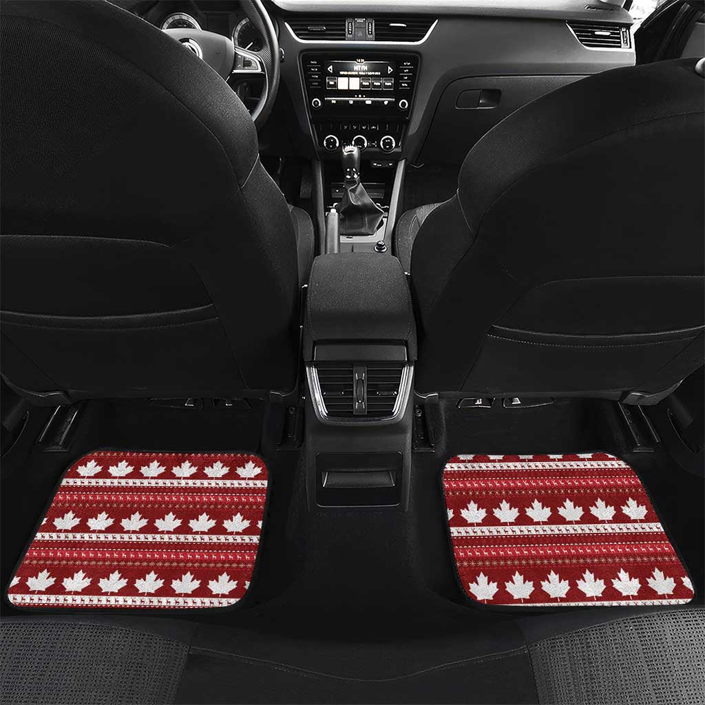 Canada Christmas Car Mats Maple Leaf Pattern - Wonder Print Shop