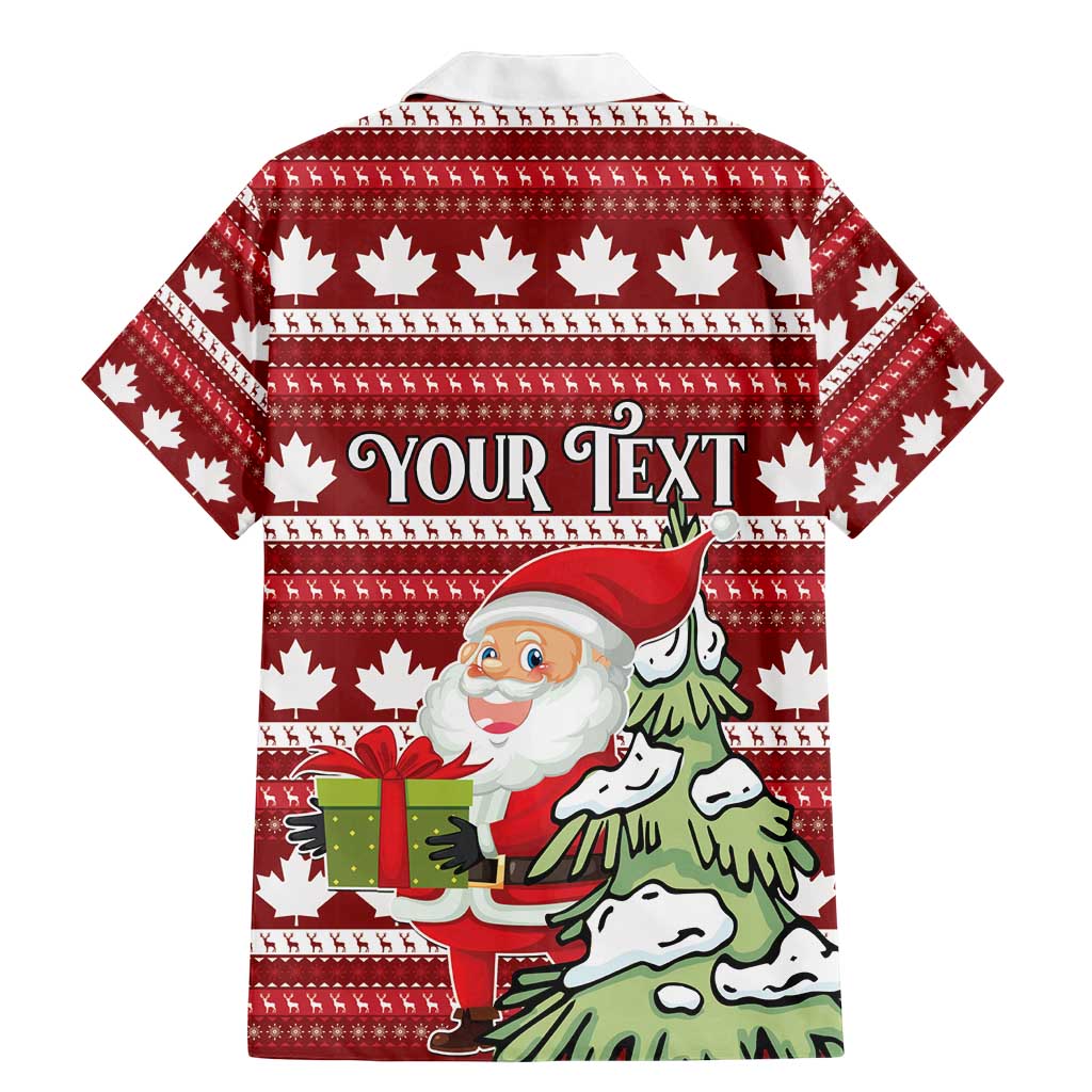 Personalized Canada Christmas Family Matching Mermaid Dress and Hawaiian Shirt Maple Leaf Pattern - Wonder Print Shop