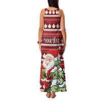 Personalized Canada Christmas Family Matching Tank Maxi Dress and Hawaiian Shirt Maple Leaf Pattern - Wonder Print Shop