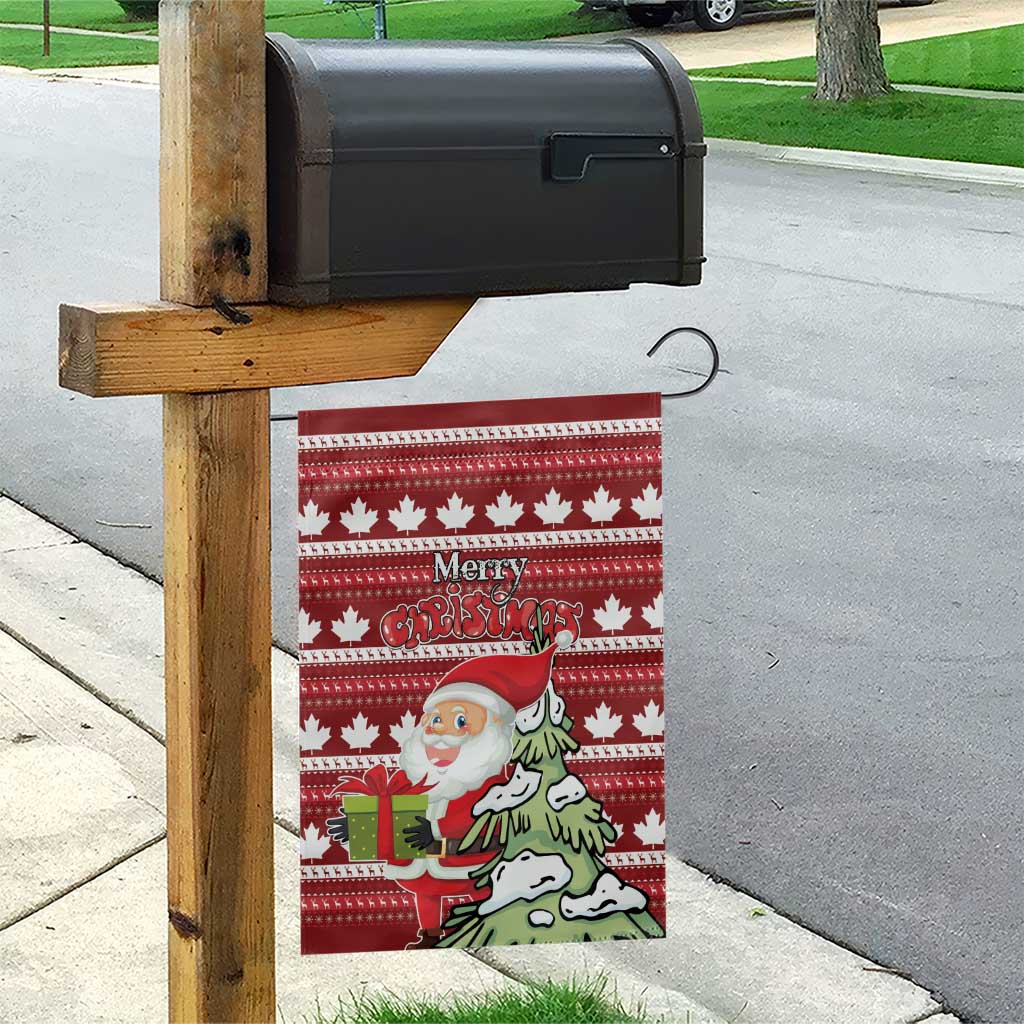 Canada Christmas Garden Flag Maple Leaf Pattern - Wonder Print Shop