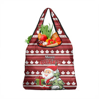Canada Christmas Grocery Bag Maple Leaf Pattern