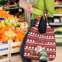 Canada Christmas Grocery Bag Maple Leaf Pattern