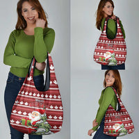 Canada Christmas Grocery Bag Maple Leaf Pattern