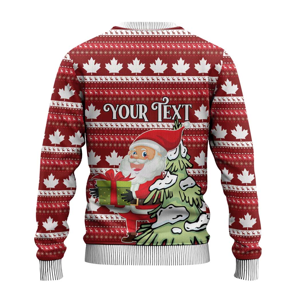 Canada Christmas Ugly Christmas Sweater Maple Leaf Pattern - Wonder Print Shop