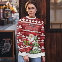 Canada Christmas Ugly Christmas Sweater Maple Leaf Pattern - Wonder Print Shop