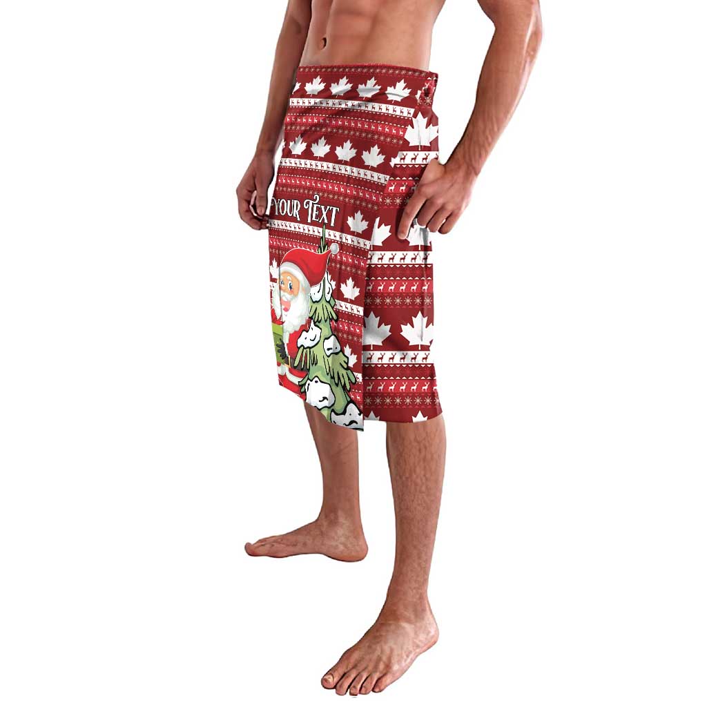 Personalized Canada Christmas Lavalava Maple Leaf Pattern - Wonder Print Shop