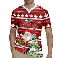 Personalized Canada Christmas Rugby Jersey Maple Leaf Pattern - Wonder Print Shop
