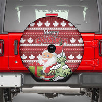 Canada Christmas Spare Tire Cover Maple Leaf Pattern - Wonder Print Shop