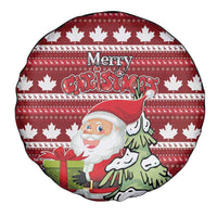 Canada Christmas Spare Tire Cover Maple Leaf Pattern - Wonder Print Shop
