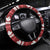Canada Christmas Steering Wheel Cover Maple Leaf Pattern - Wonder Print Shop