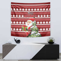 Canada Christmas Tapestry Maple Leaf Pattern - Wonder Print Shop