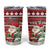 Personalized Canada Christmas Tumbler Cup Maple Leaf Pattern - Wonder Print Shop