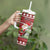Personalized Canada Christmas Tumbler With Handle Maple Leaf Pattern - Wonder Print Shop