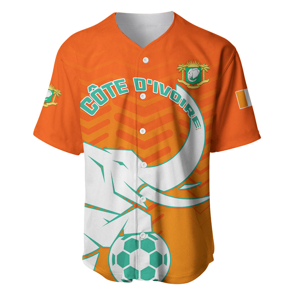 Ivory Coast Football Baseball Jersey Go Les Elephants - Wonder Print Shop