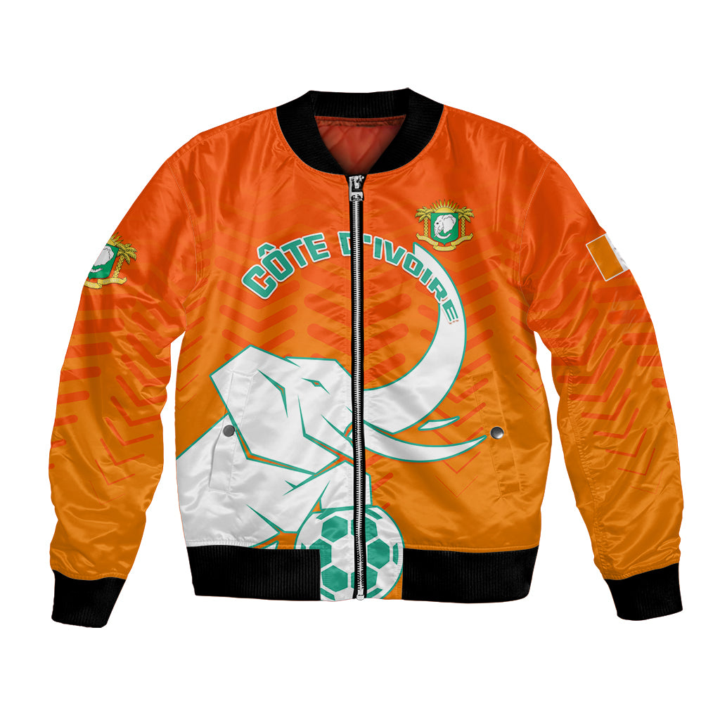 Ivory Coast Football Bomber Jacket Go Les Elephants - Wonder Print Shop