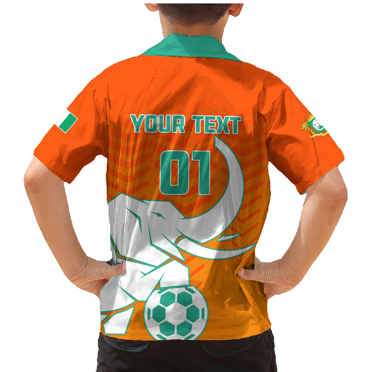 Ivory Coast Football Family Matching Mermaid Dress and Hawaiian Shirt Go Les Elephants - Wonder Print Shop