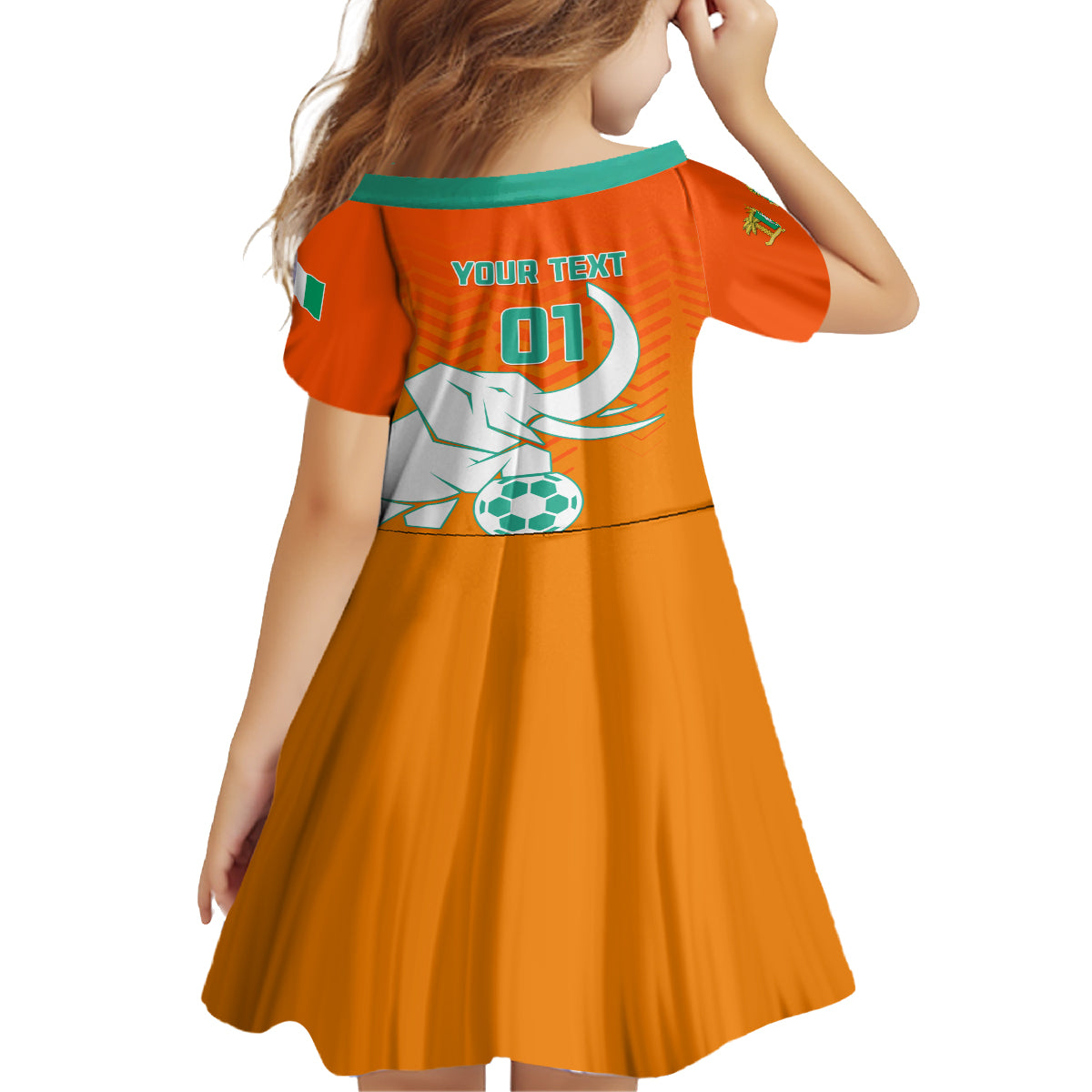 Ivory Coast Football Family Matching Off Shoulder Short Dress and Hawaiian Shirt Go Les Elephants - Wonder Print Shop
