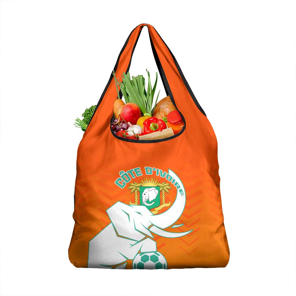 Ivory Coast Football Grocery Bag Go Les Elephants