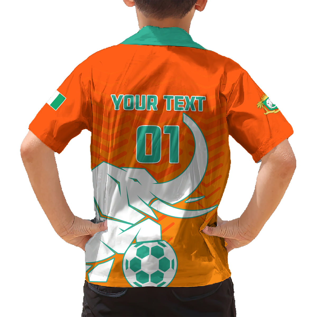 Ivory Coast Football Kid Hawaiian Shirt Go Les Elephants - Wonder Print Shop
