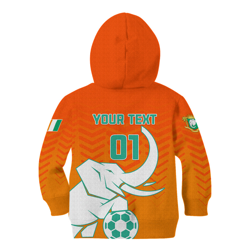 Ivory Coast Football Kid Hoodie Go Les Elephants - Wonder Print Shop