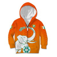 Ivory Coast Football Kid Hoodie Go Les Elephants - Wonder Print Shop