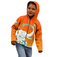 Ivory Coast Football Kid Hoodie Go Les Elephants - Wonder Print Shop