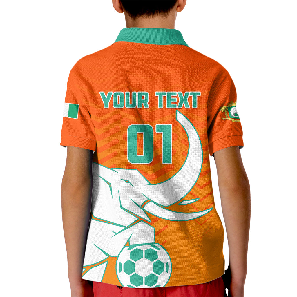 Ivory Coast Football Kid Polo Shirt Go Les Elephants - Wonder Print Shop