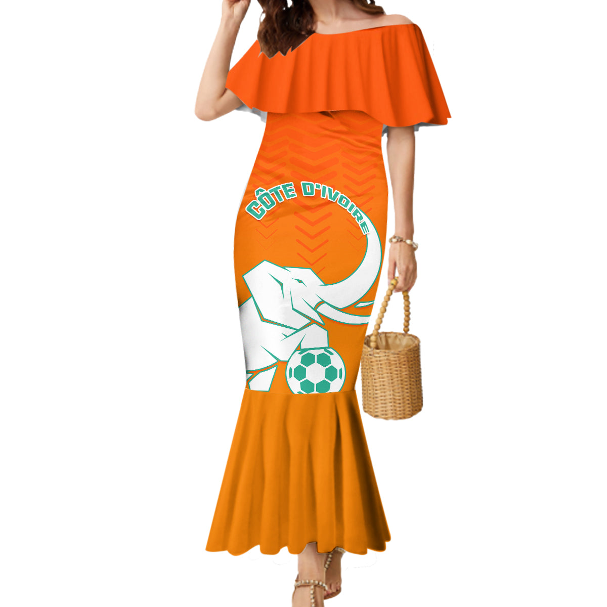 Ivory Coast Football Mermaid Dress Go Les Elephants - Wonder Print Shop