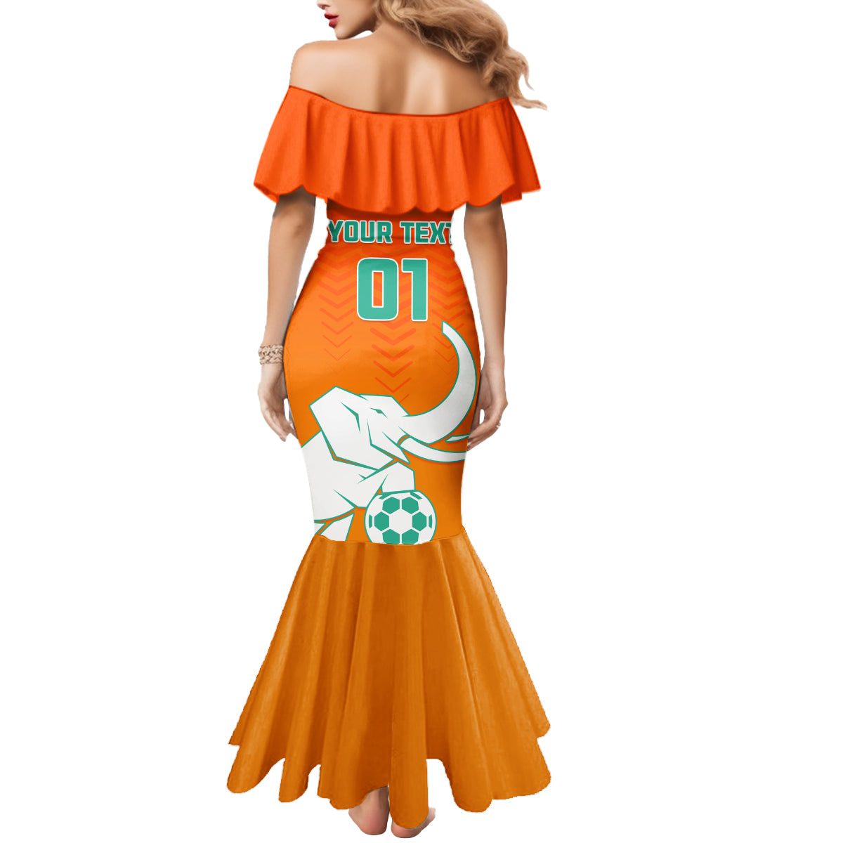 Ivory Coast Football Mermaid Dress Go Les Elephants - Wonder Print Shop
