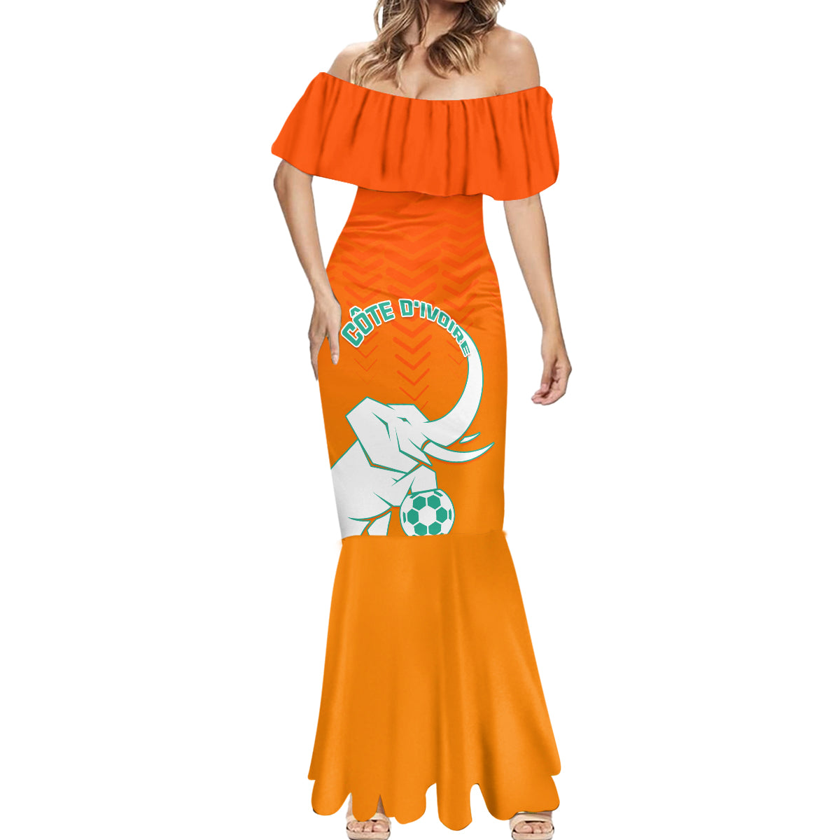 Ivory Coast Football Mermaid Dress Go Les Elephants - Wonder Print Shop