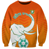 Ivory Coast Football Sweatshirt Go Les Elephants - Wonder Print Shop