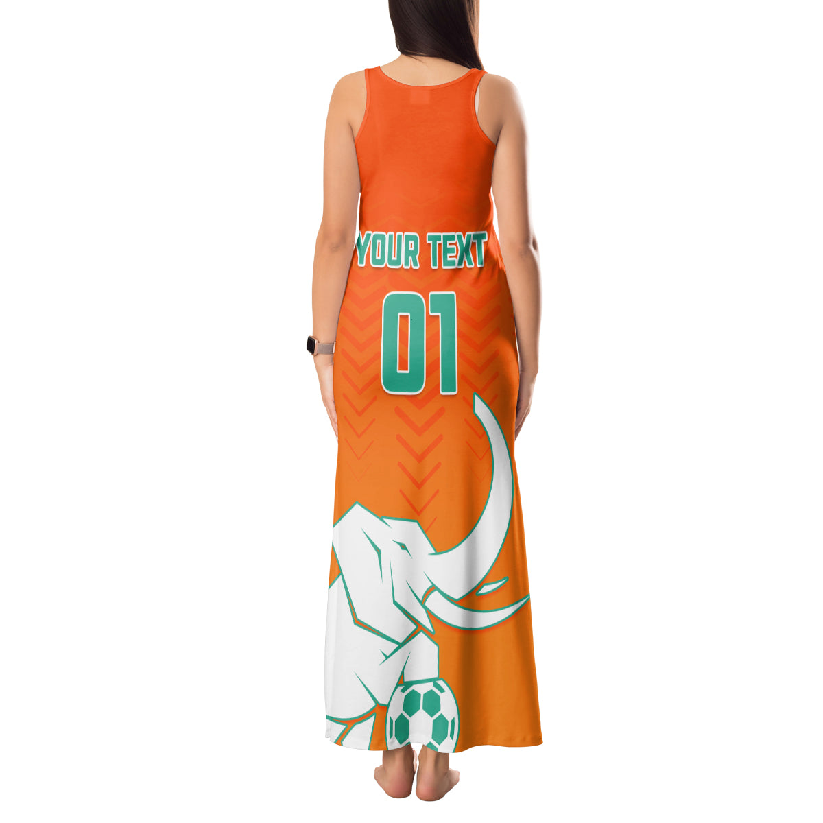 Ivory Coast Football Tank Maxi Dress Go Les Elephants - Wonder Print Shop