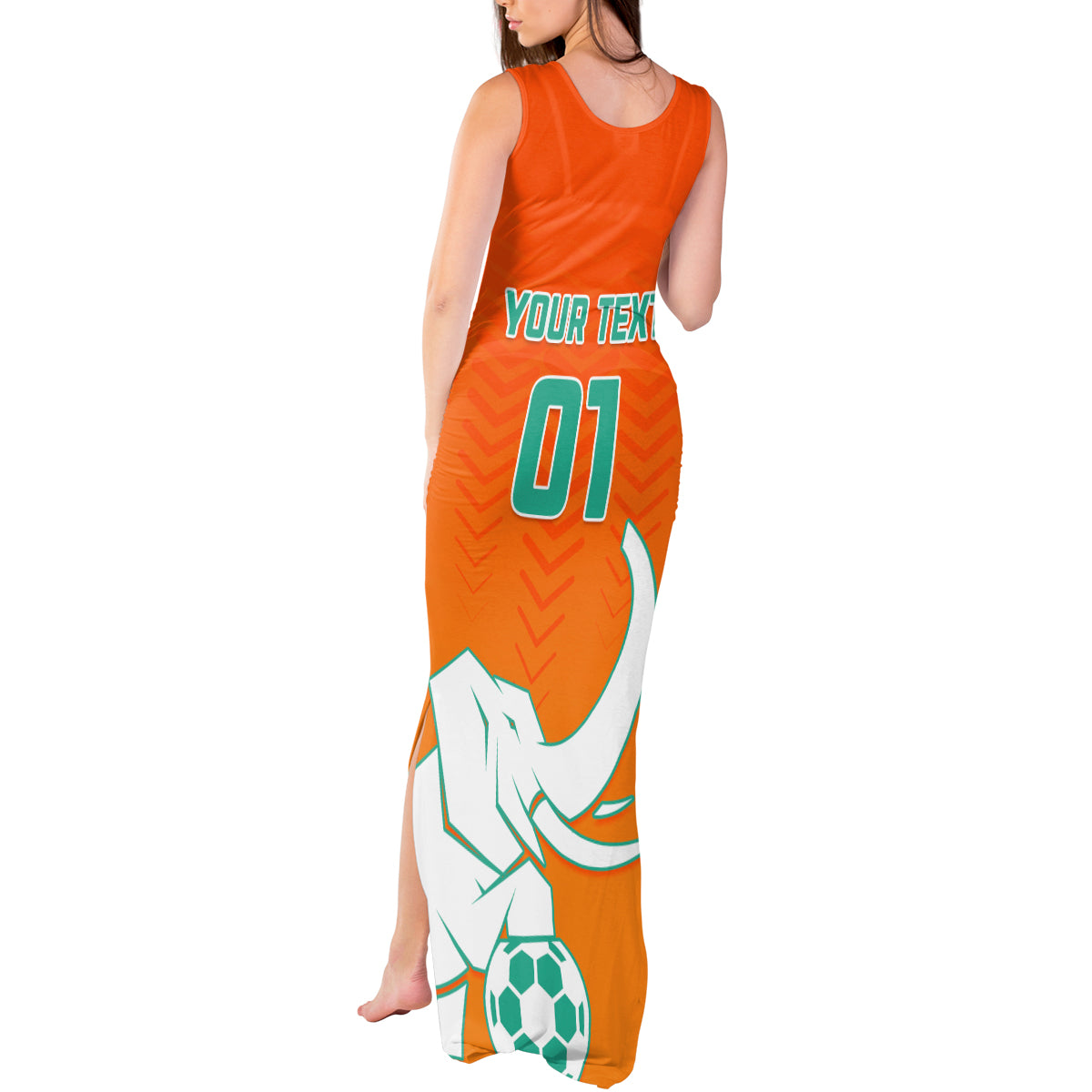 Ivory Coast Football Tank Maxi Dress Go Les Elephants - Wonder Print Shop