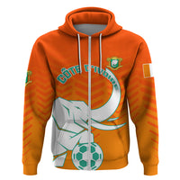 Ivory Coast Football Zip Hoodie Go Les Elephants - Wonder Print Shop