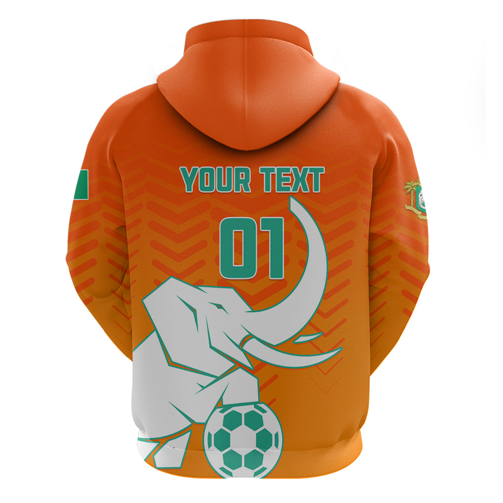 Ivory Coast Football Zip Hoodie Go Les Elephants - Wonder Print Shop
