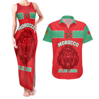 Morocco Football Couples Matching Tank Maxi Dress and Hawaiian Shirt Go The Atlas Lions - Wonder Print Shop