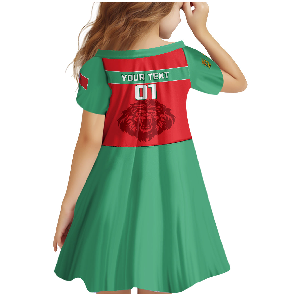 Morocco Football Family Matching Mermaid Dress and Hawaiian Shirt Go The Atlas Lions - Wonder Print Shop