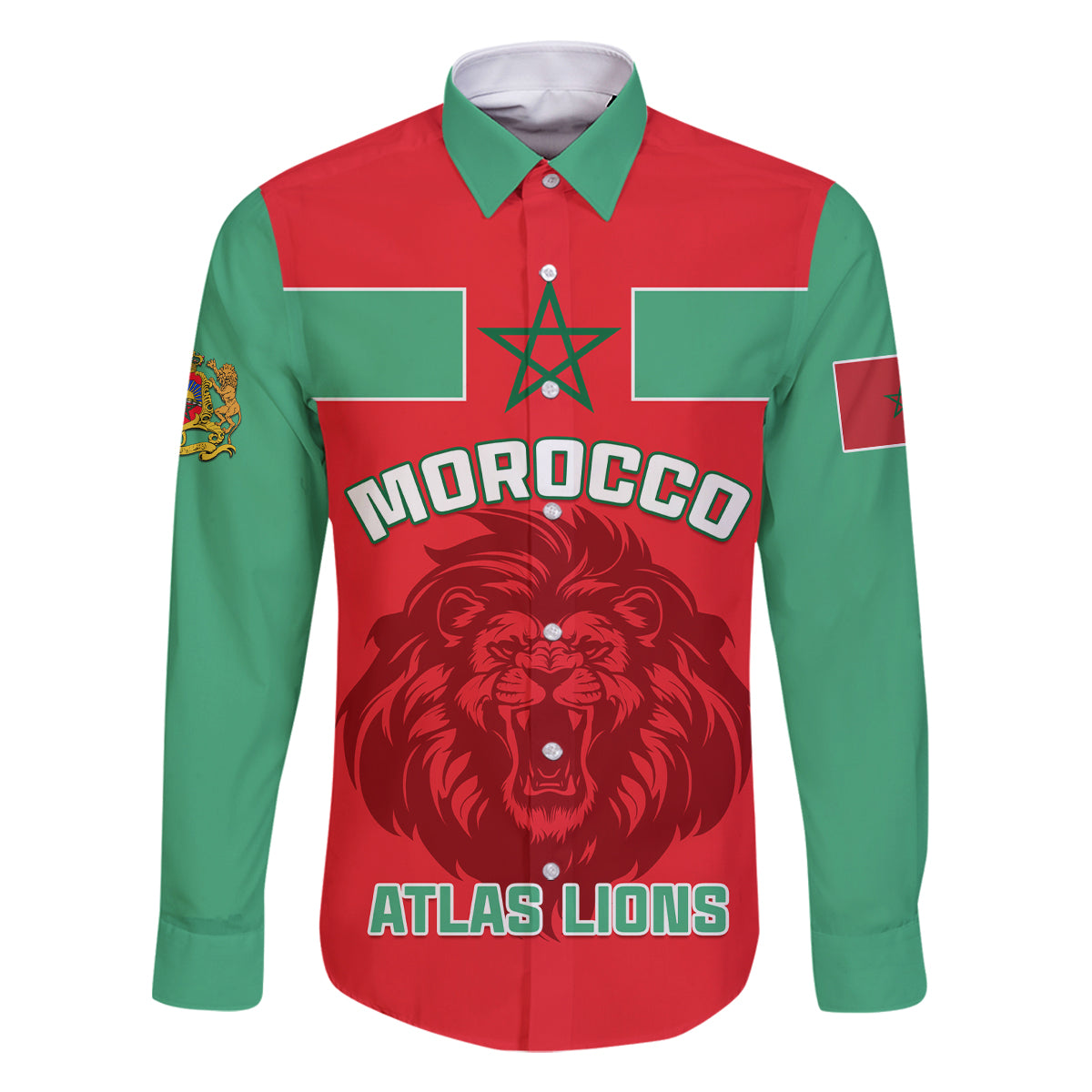 Morocco Football Family Matching Off Shoulder Long Sleeve Dress and Hawaiian Shirt Go The Atlas Lions - Wonder Print Shop