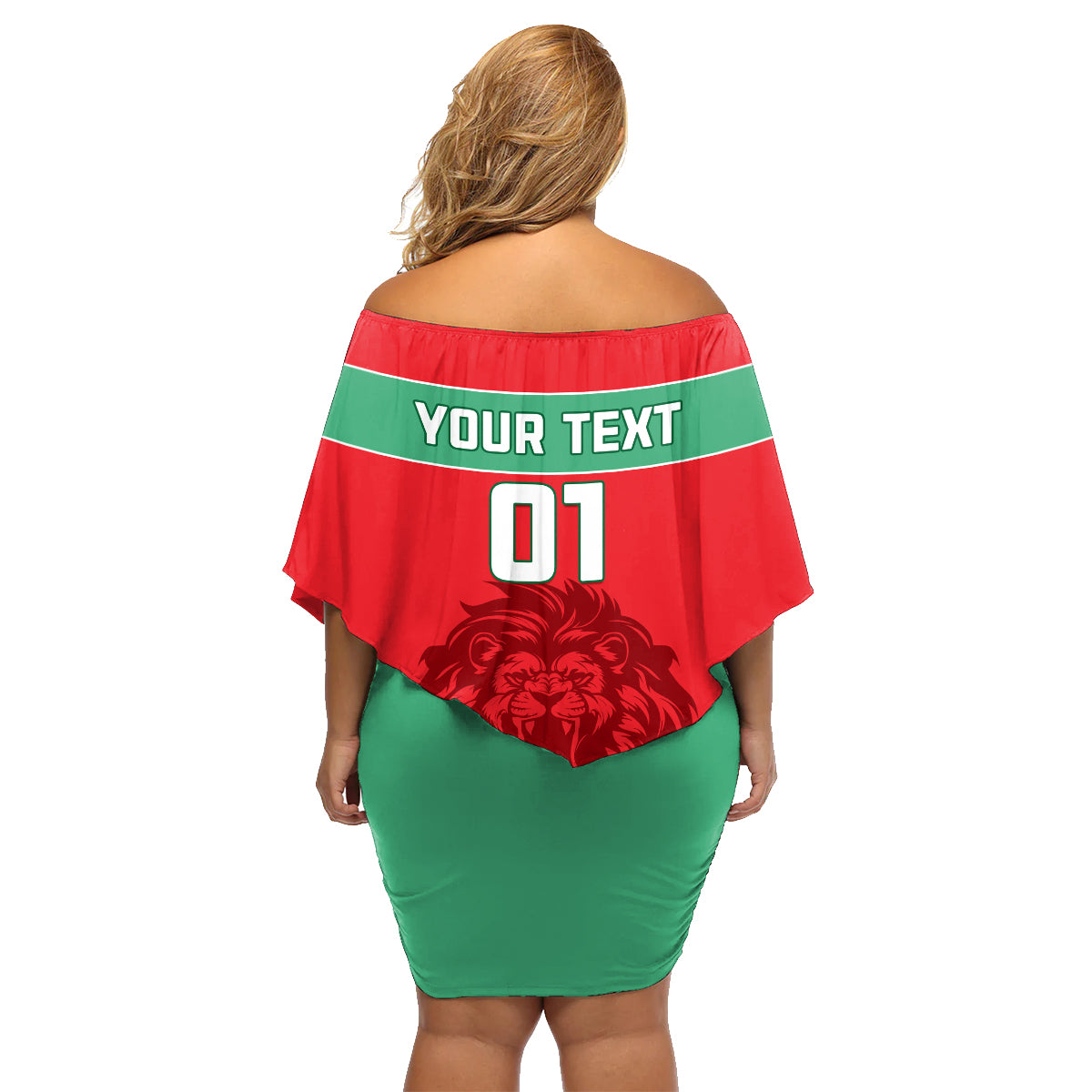 Morocco Football Family Matching Off Shoulder Short Dress and Hawaiian Shirt Go The Atlas Lions - Wonder Print Shop