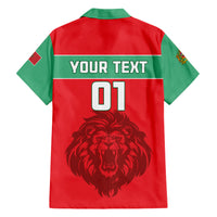 Morocco Football Family Matching Short Sleeve Bodycon Dress and Hawaiian Shirt Go The Atlas Lions - Wonder Print Shop