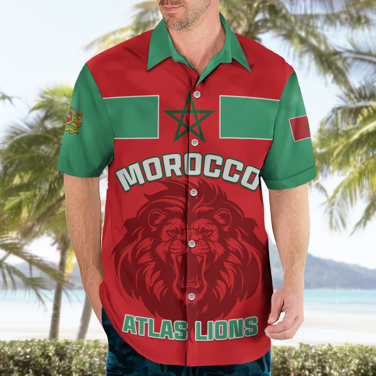 Morocco Football Hawaiian Shirt Go The Atlas Lions - Wonder Print Shop