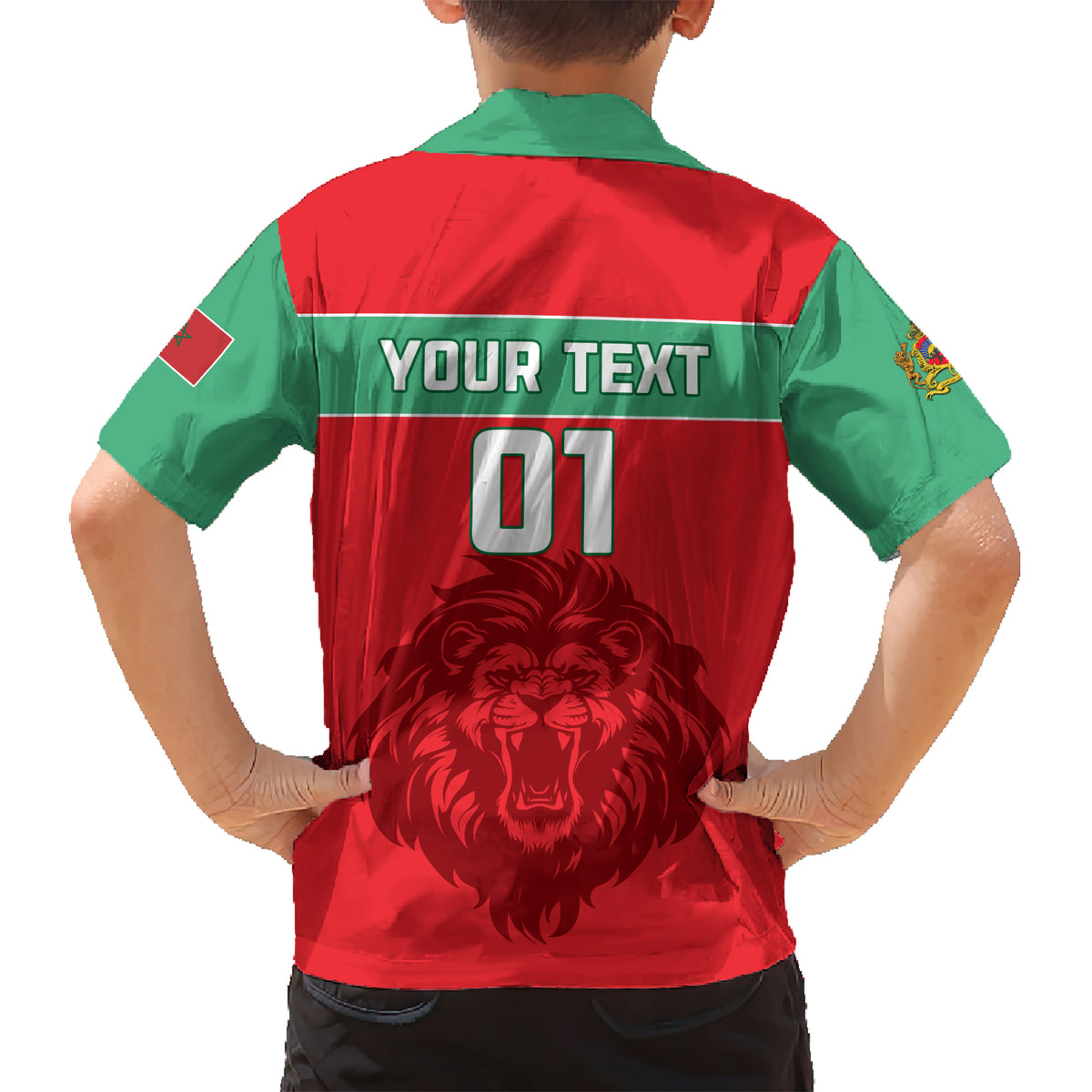 Morocco Football Kid Hawaiian Shirt Go The Atlas Lions - Wonder Print Shop