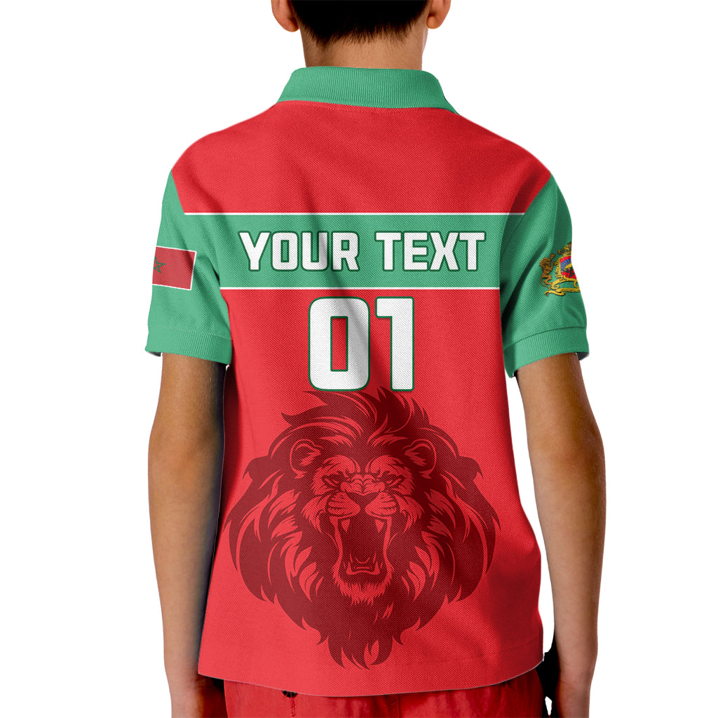 Morocco Football Kid Polo Shirt Go The Atlas Lions - Wonder Print Shop