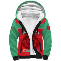 Morocco Football Sherpa Hoodie Go The Atlas Lions - Wonder Print Shop
