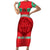 Morocco Football Short Sleeve Bodycon Dress Go The Atlas Lions - Wonder Print Shop