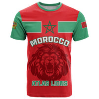 Morocco Football T Shirt Go The Atlas Lions - Wonder Print Shop