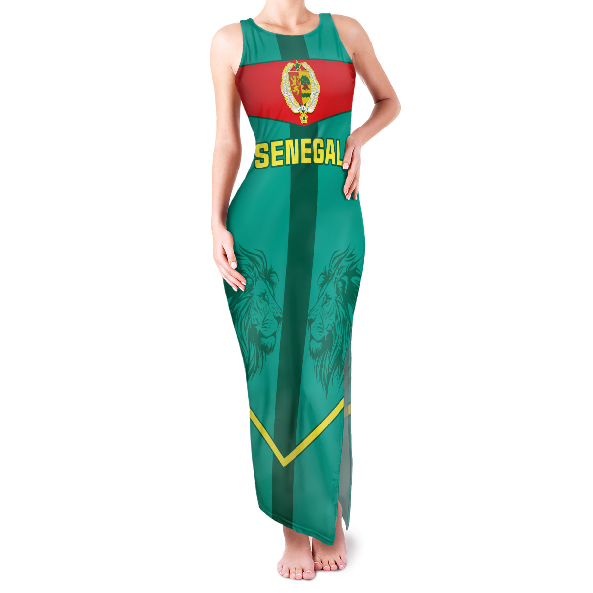 Senegal Football Family Matching Tank Maxi Dress and Hawaiian Shirt Go Lions of Teranga - Wonder Print Shop